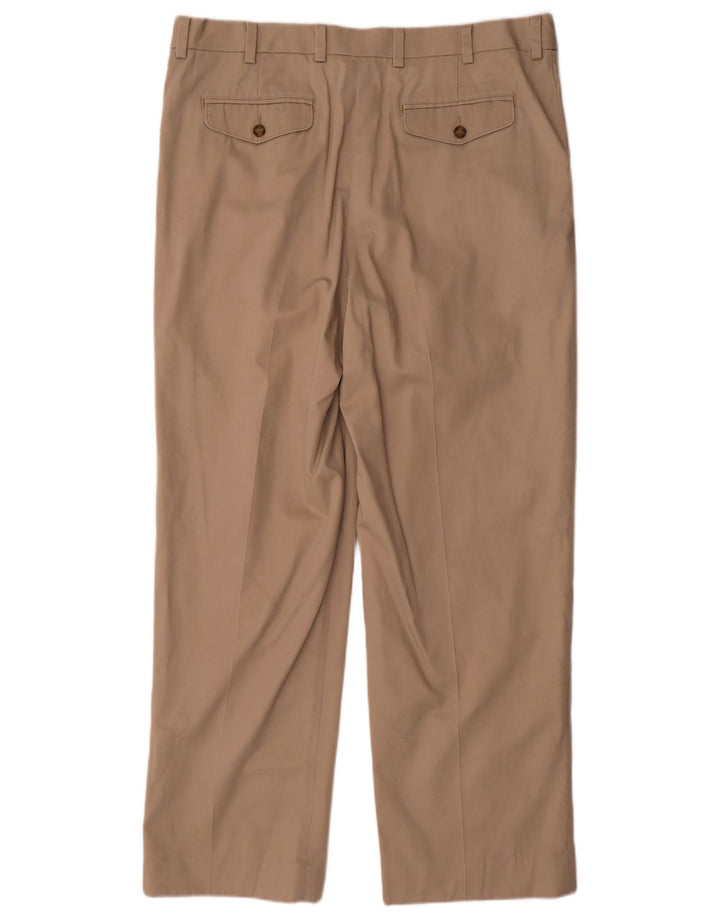 L.L.BEAN Pantalón chino con pinzas para hombre W37 L31 Algodón beige