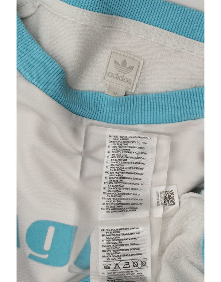 Sudadera con Gráfico para Mujer Adidas IT 46 Grande Blanca de Poliéster