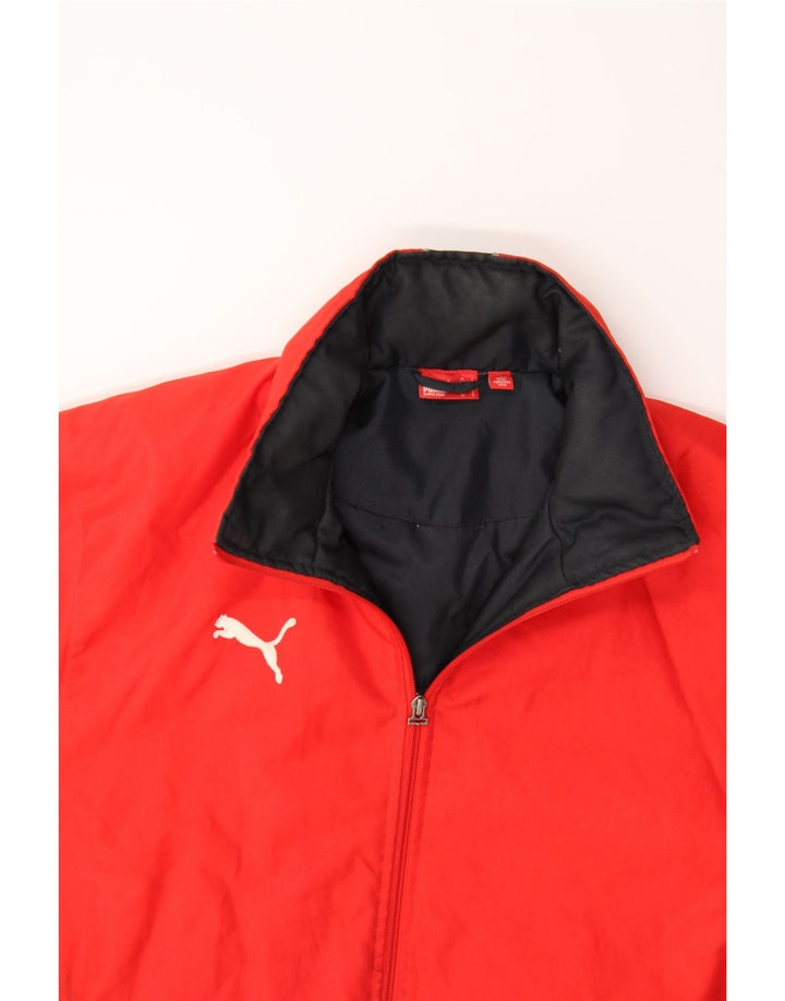 PUMA Mens Windbreaker Jacket UK 36 Small Red Colourblock Polyester Vintage Puma and Second-Hand Puma from Messina Hembry 