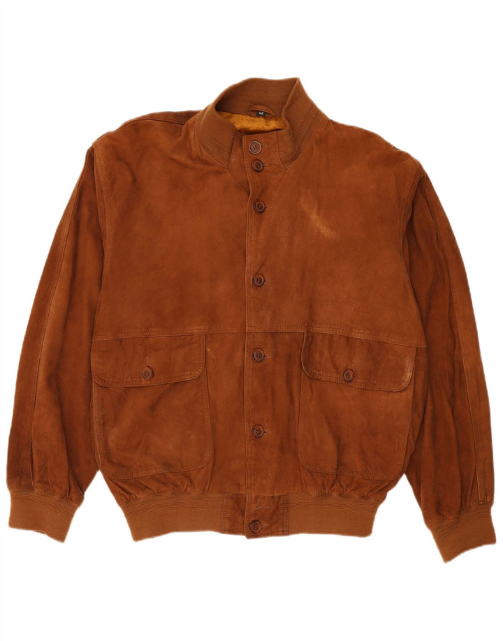 MASTERPELLE Chaqueta bomber de ante para hombre IT 52 XL Cuero marrón