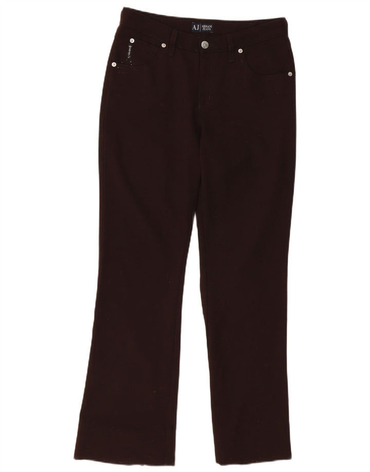 ARMANI Mujer Pantalones Casuales Bootcut W28 L28 Marrón