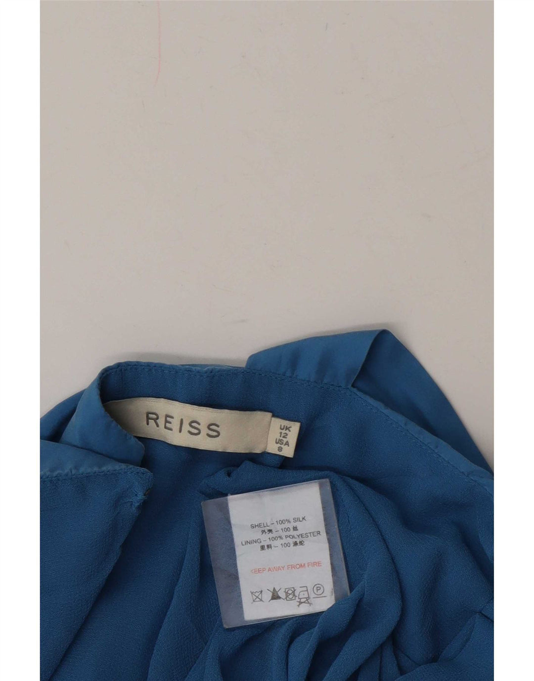 Mono corto para mujer Reiss UK 12 Seda azul mediana