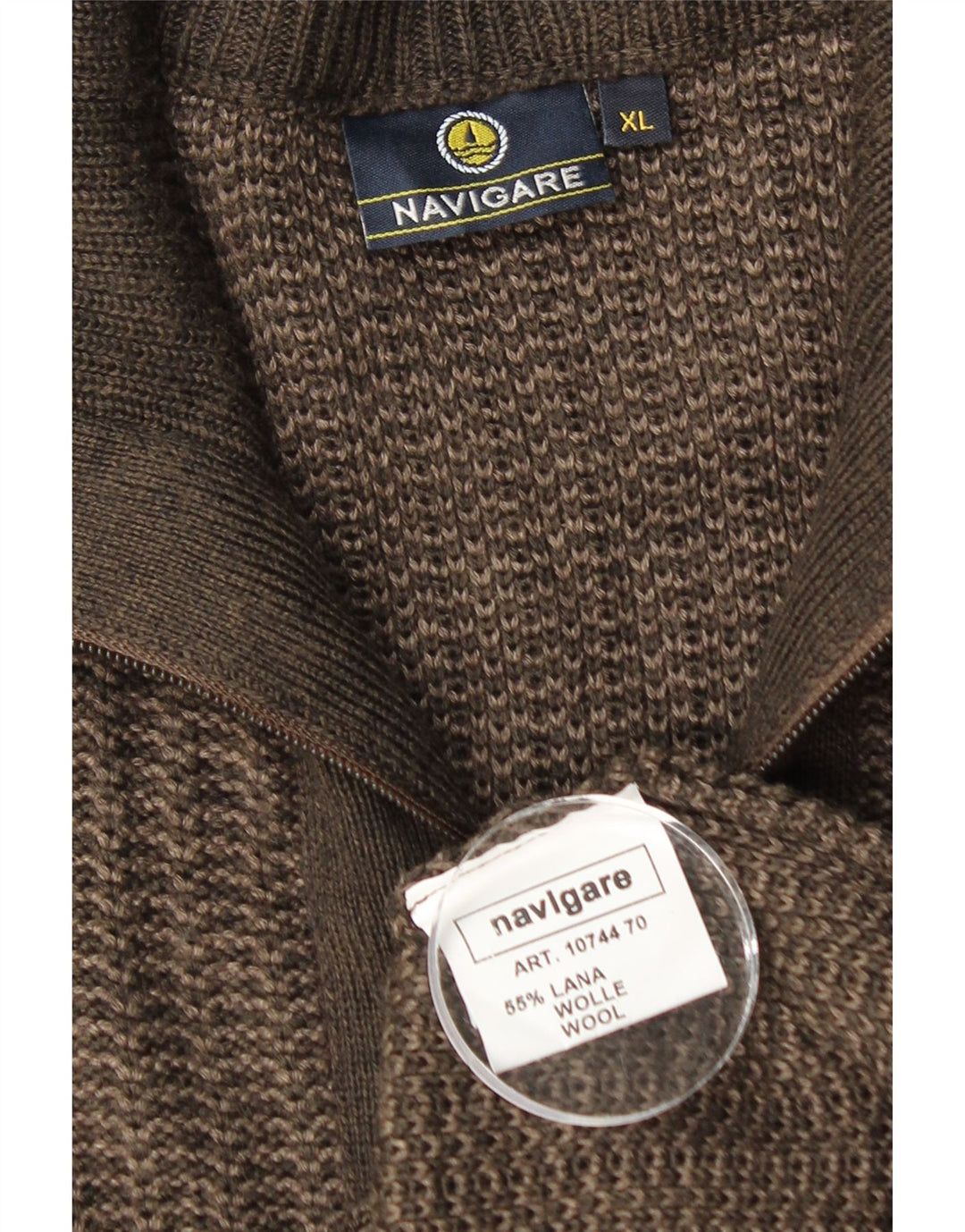 NAVIGARE Cárdigan Hombre XL Lana Gris