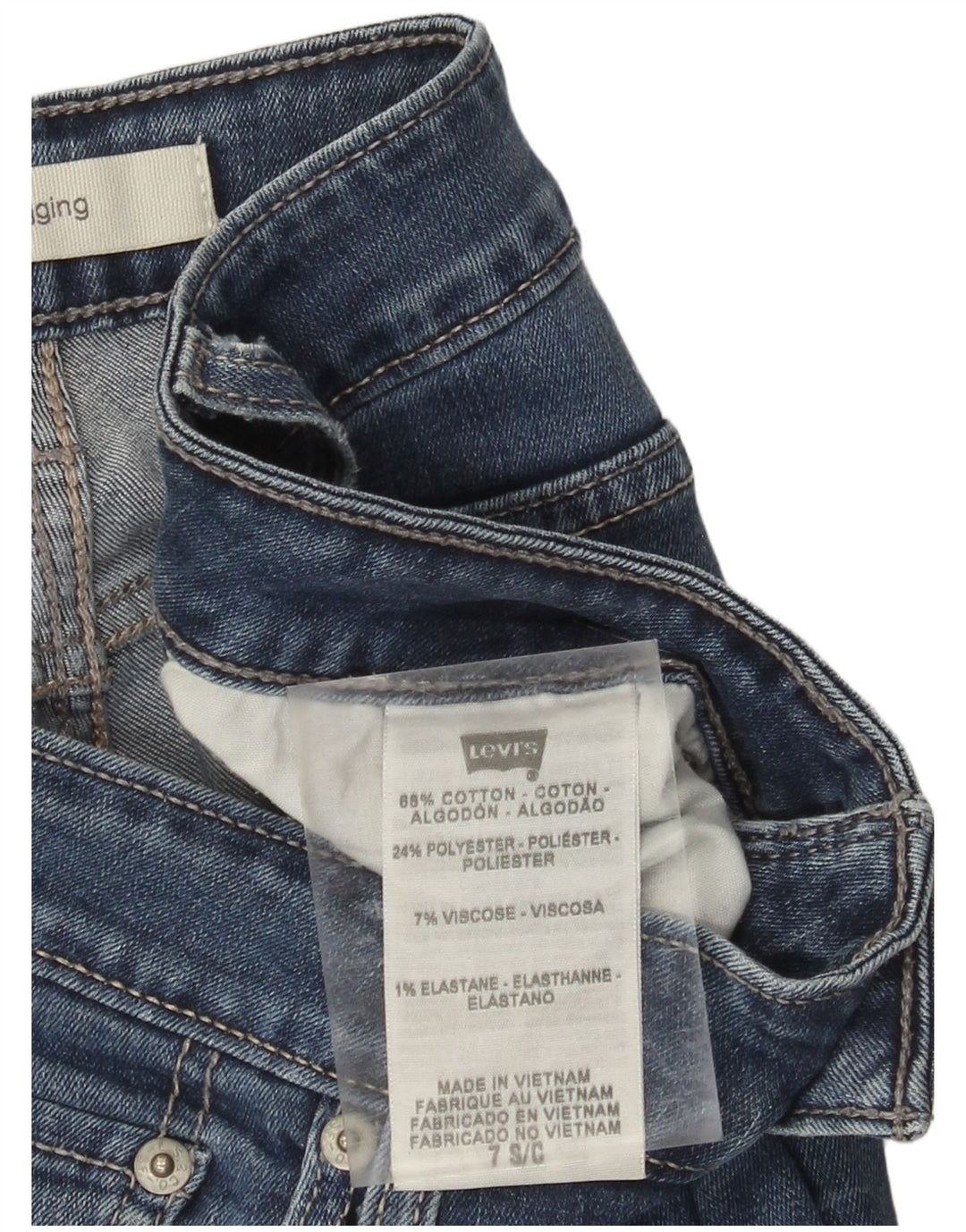 LEVI'S Jeans ajustados para mujer 535 Legging US 7 Medium W28 L27 Algodón azul