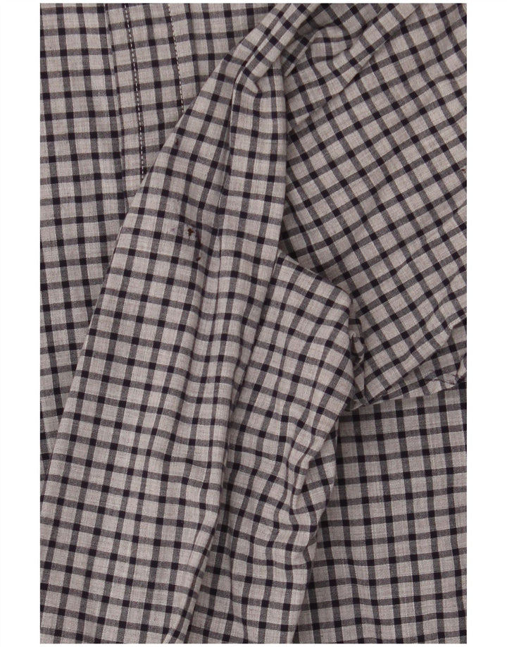 Tommy Hilfiger Camisa Slim Fit De Algodón A Cuadros Gris Medio