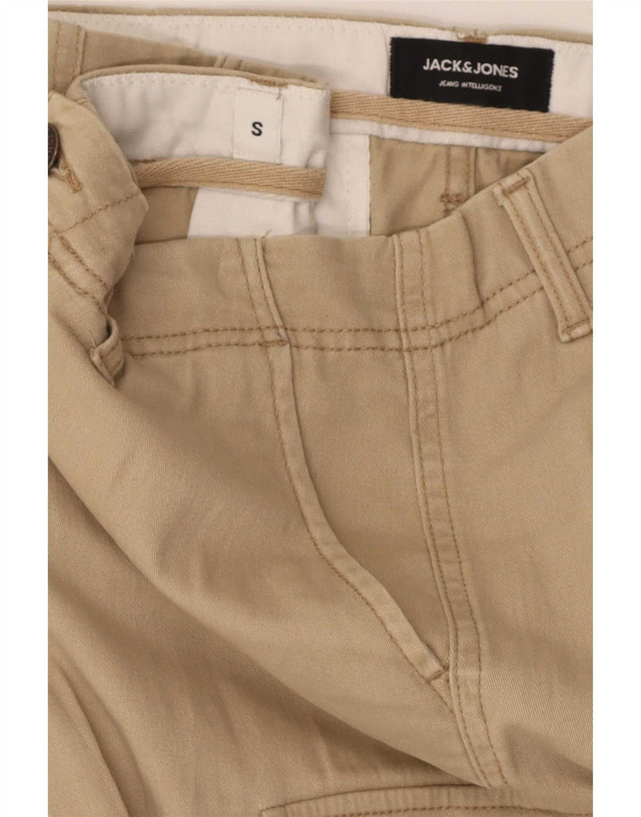 Jack & Jones Mens Cargo Shorts Small W32 Algodón Beige