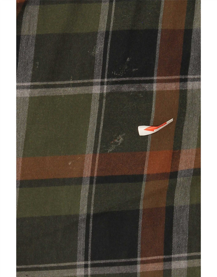 Camisa De Franela De Corte Estándar De Algodón A Cuadros Verdes Grandes De Gap Hombre