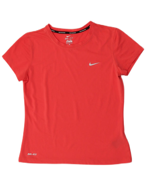 Nike Mujer Dri Fit Crop Camiseta Top UK 40 Grande Poliéster Rosa