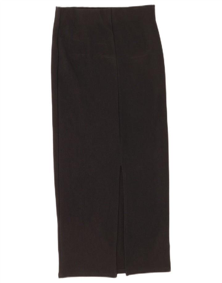 Zara Mujer Falda Midi Pequeña W26 Negro