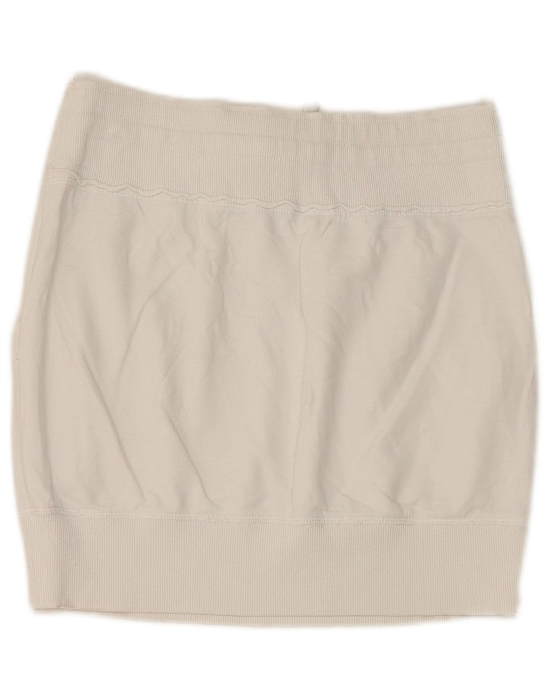 Benetton Minifalda Mujer ES 40 Mediano Blanco