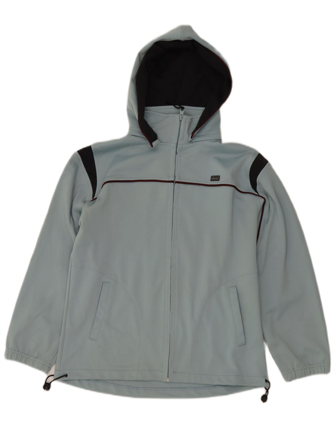 Asics - Chaqueta de chándal con capucha para hombre, color azul pequeño, poliéster