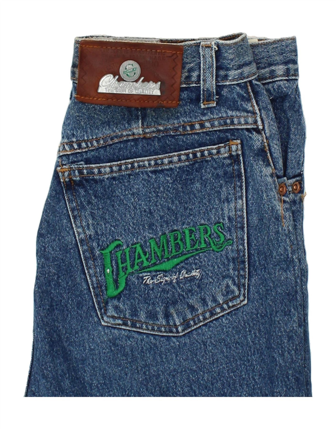 VINTAGE Womens Cropped Jeans W32 L24  Blue Cotton Vintage Vintage and Second-Hand Vintage from Messina Hembry 
