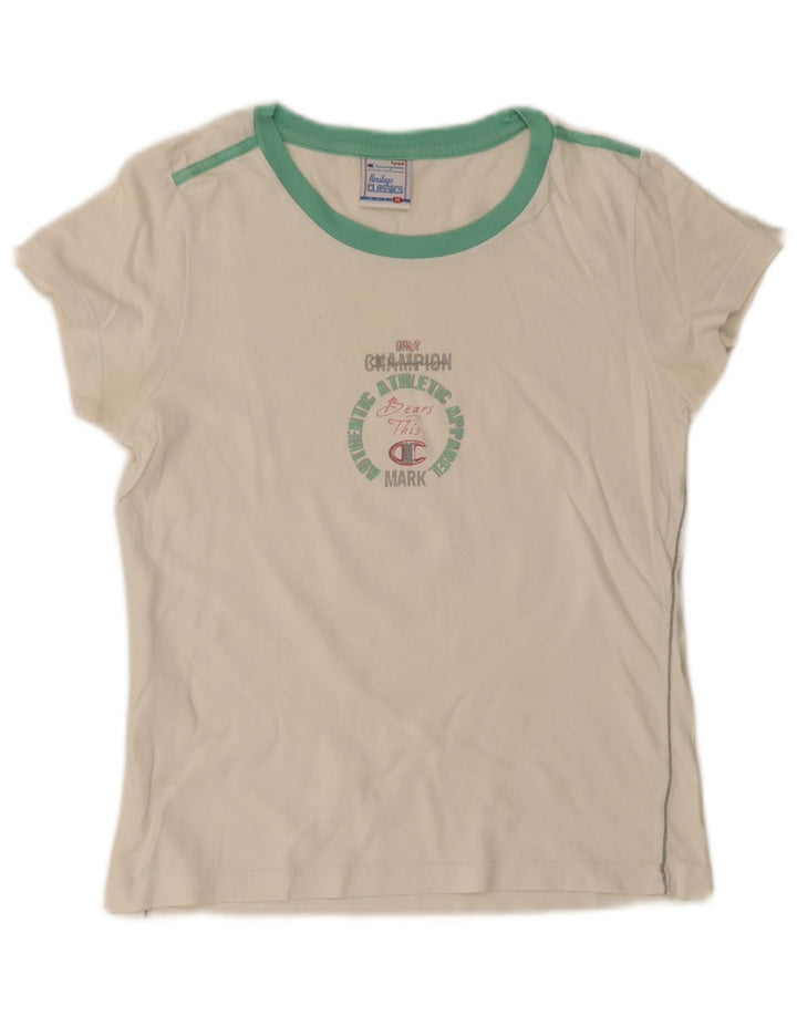 Champion Heritage Classics - Camiseta gráfica para mujer, talla 40, talla M, color blanco