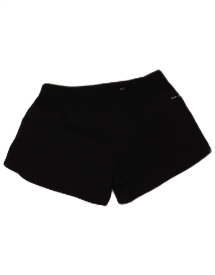 Nike - Pantalones cortos deportivos Dri Fit para mujer, talla 10, poliéster negro pequeño