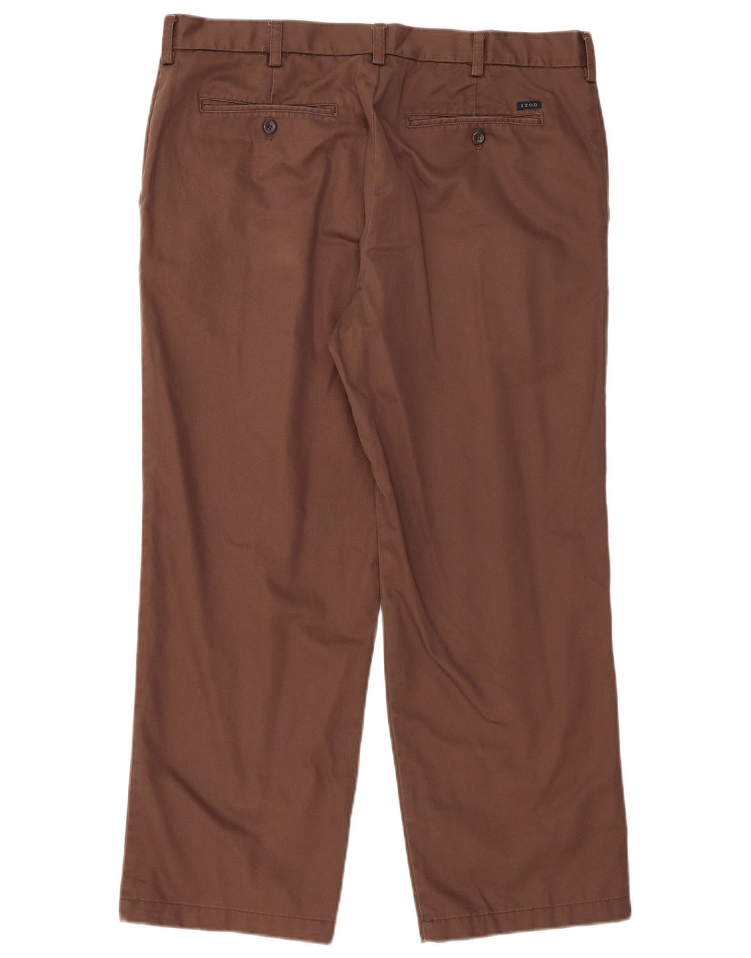 IZOD Pantalón chino recto para hombre W38 L29 Algodón marrón