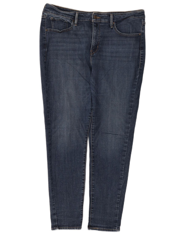 Levi's - Vaqueros ajustados para mujer, talla 18, 2XL, W36, L30, algodón azul marino