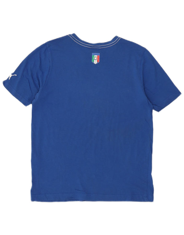 PUMA Camiseta gráfica Italia para niños 13-14 años Azul Algodón