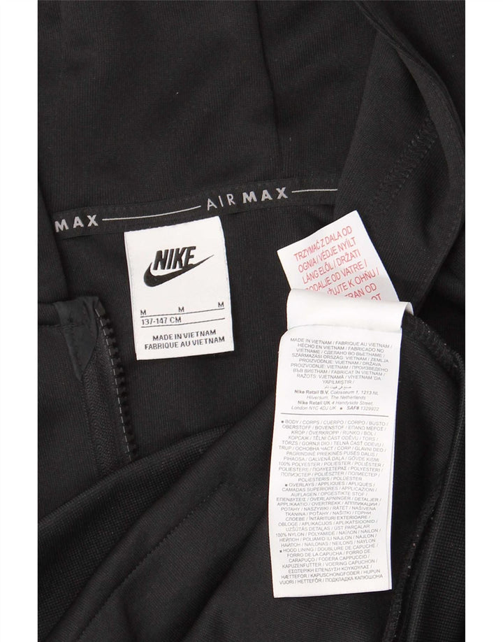 Nike Sudadera con capucha y cremallera para niños 10-11 años Mediana Negro Poliéster