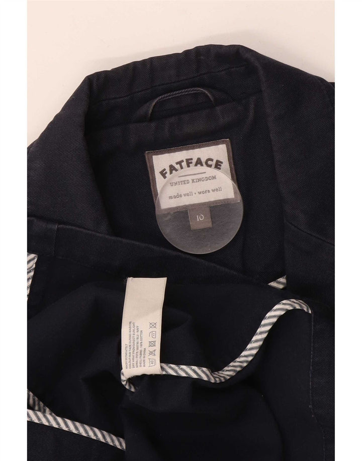 Fat Face Chaqueta tipo blazer con 2 botones y manga 3/4 para mujer UK 40 Small Azul marino