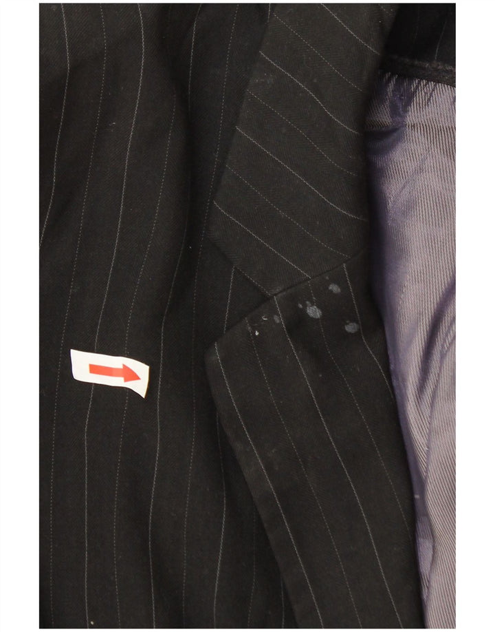 Marks & Spencer Chaqueta tipo blazer con 1 botón para mujer UK 20 2XL Gris a rayas