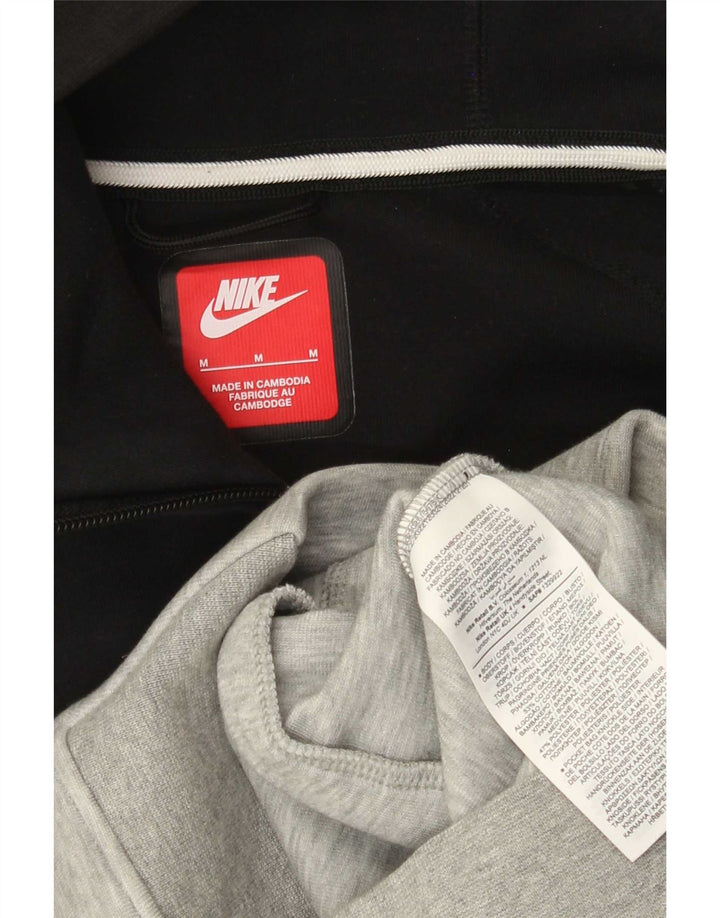Nike - Sudadera con capucha y cremallera para hombre, algodón gris medio con bloques de color