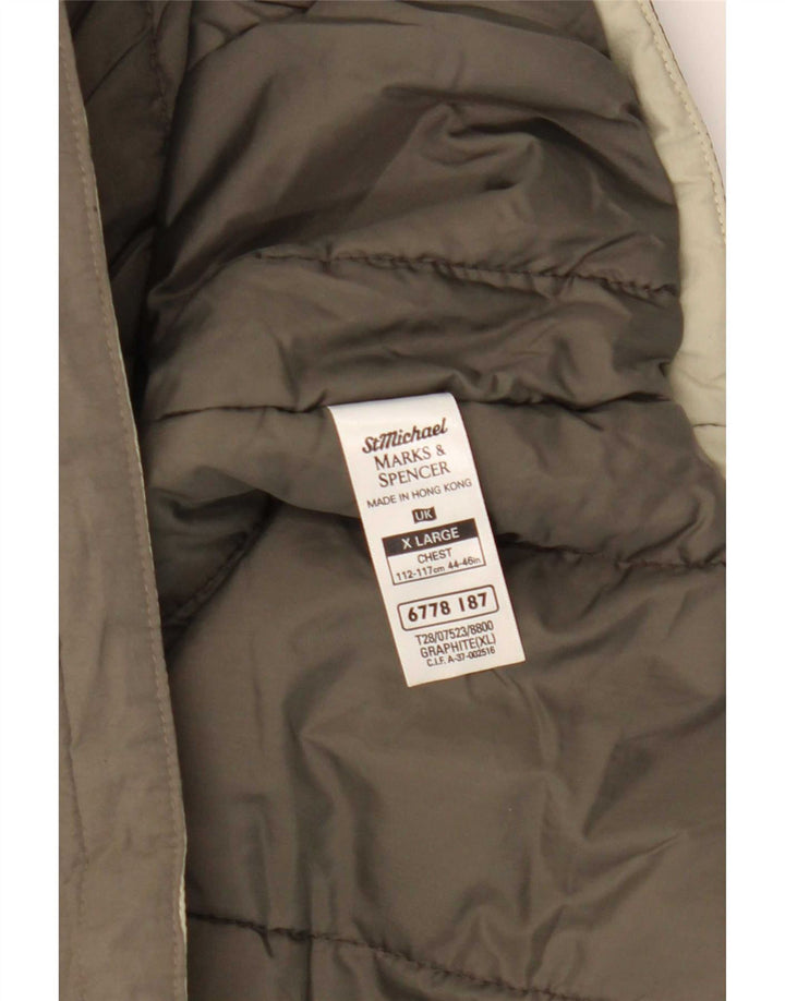 Marks & Spencer Chaleco acolchado para hombre UK 42 XL Poliamida caqui