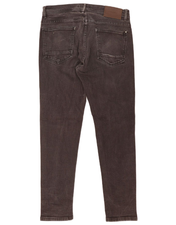 Zara Vaqueros Slim para Hombre EU 46 XL W36 L30 Negro