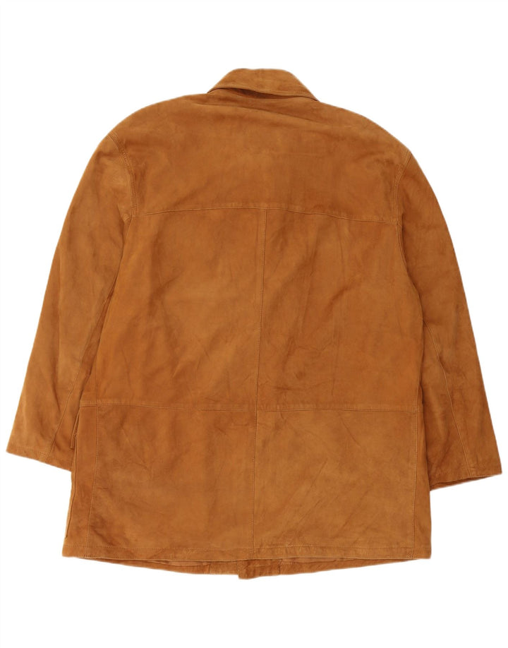 Jean Gabriel Chaqueta de ante para hombre UK 40 Large Brown