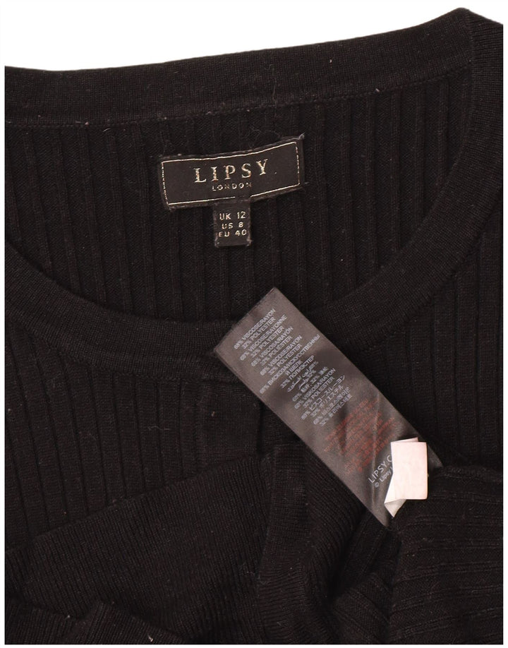 Suéter tipo cárdigan para mujer Lipsy UK 42 Medium Viscosa negra