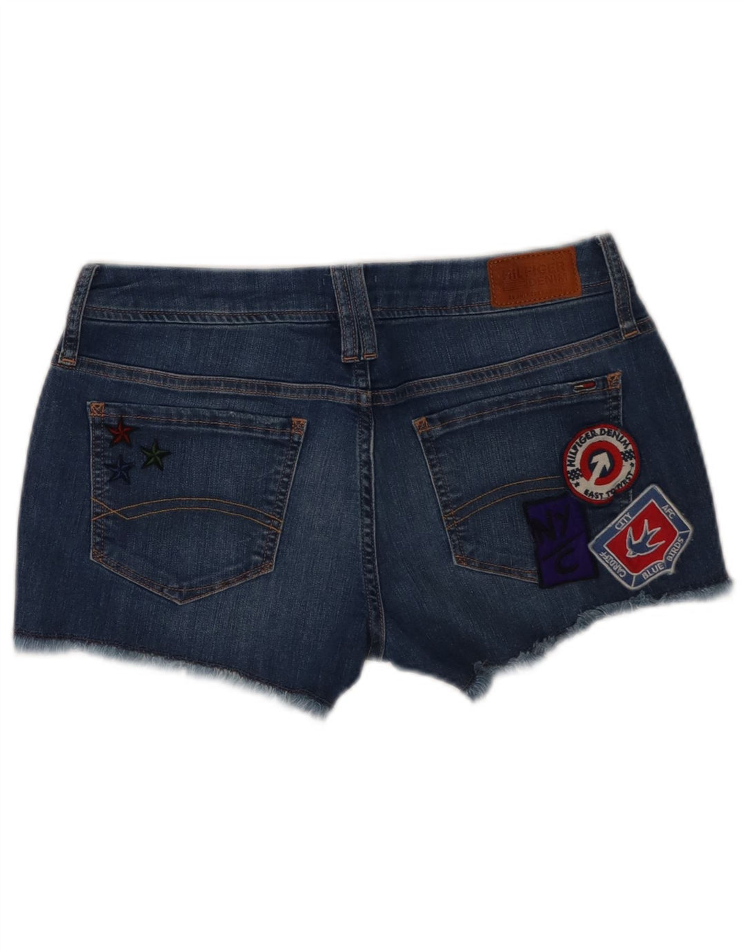 Shorts De Mezclilla Con Gráficos Para Mujer Tommy Hilfiger W29 Algodón Azul Medio