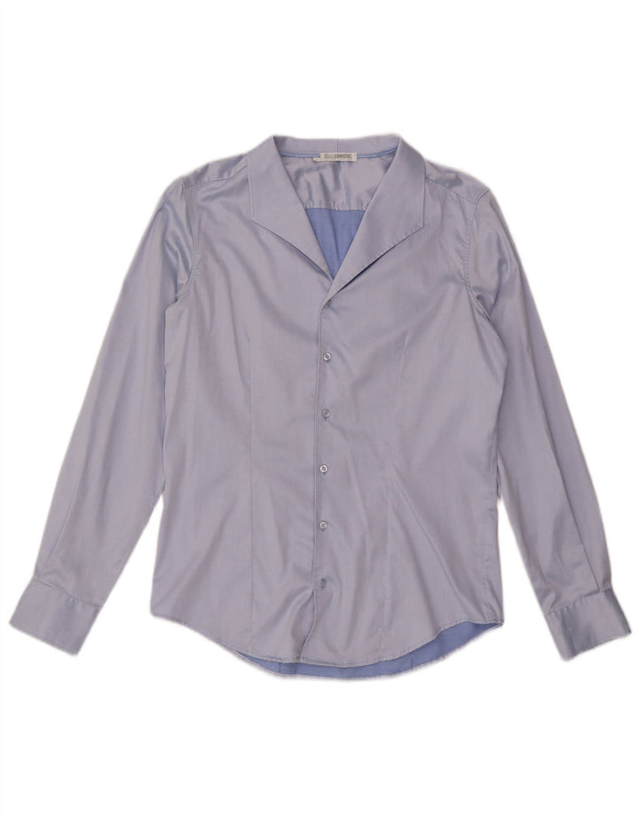 NARACAMICIE Camisa de mujer UK 46 Algodón azul grande