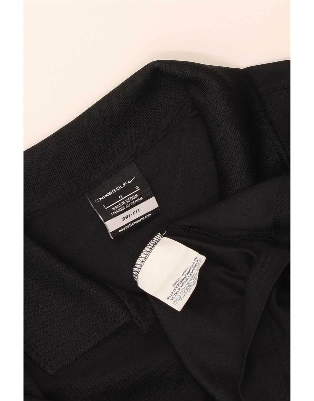 Nike Polo Dri Fit para hombre, talla grande, poliéster negro