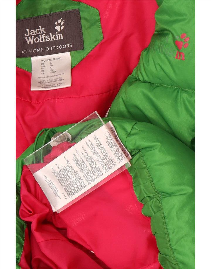Jack Wolfskin Chaqueta Acolchada Mujer ES 18/20 XL Verde Poliéster