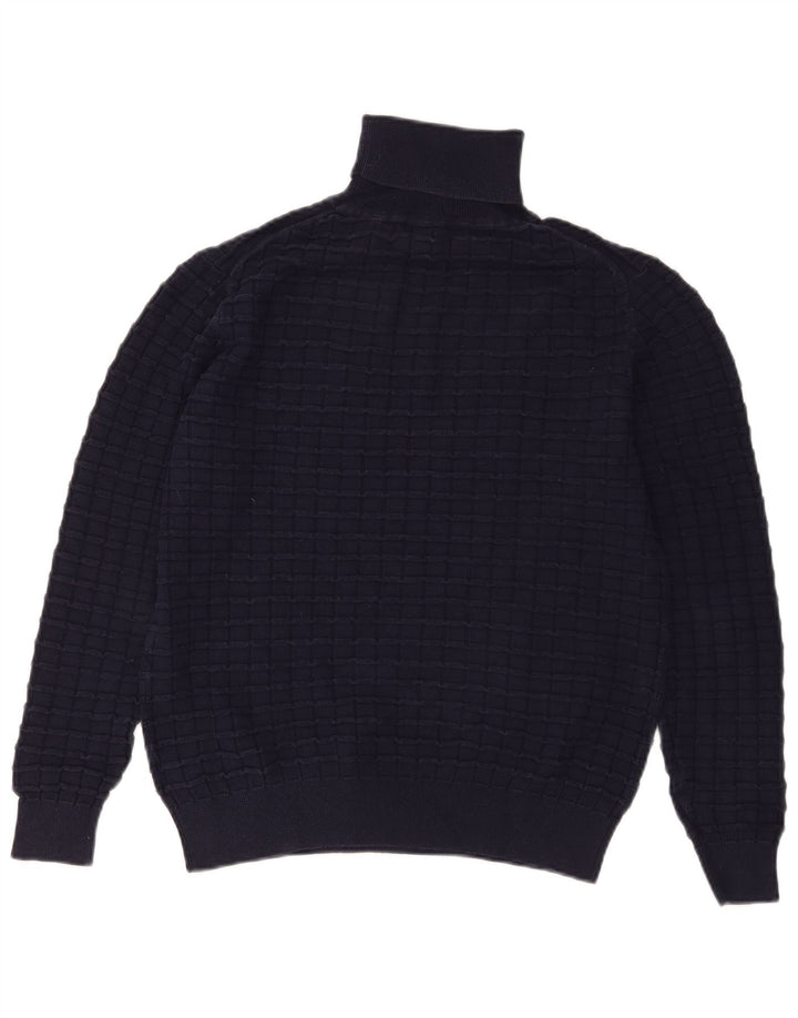 G-STAR Jersey con cuello vuelto para hombre, jersey de algodón azul marino medio