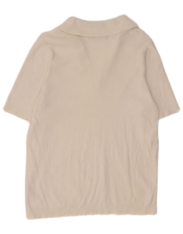Marks & Spencer Polo para mujer UK 44 Grande Algodón blanco