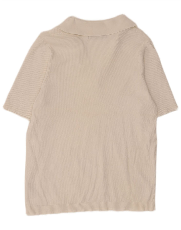 Marks & Spencer Polo para mujer UK 44 Grande Algodón blanco