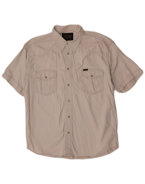 Wrangler Camisa Western De Manga Corta Para Hombre XL Beige