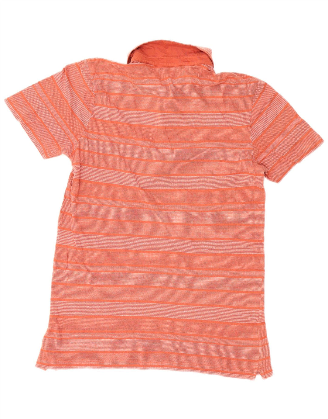 French Connection Polo para hombre de algodón a rayas naranja grande
