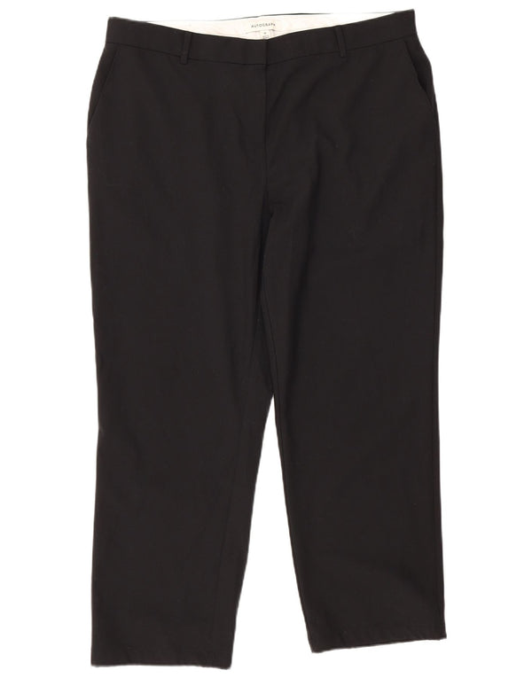Marks & Spencer Pantalones Cortos de Traje Autograph para Mujer UK 18 XL W36 L26 Negro