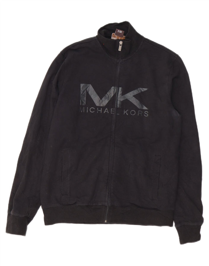 Michael Kors Chaqueta superior de chándal con gráfico para hombre Algodón negro mediano