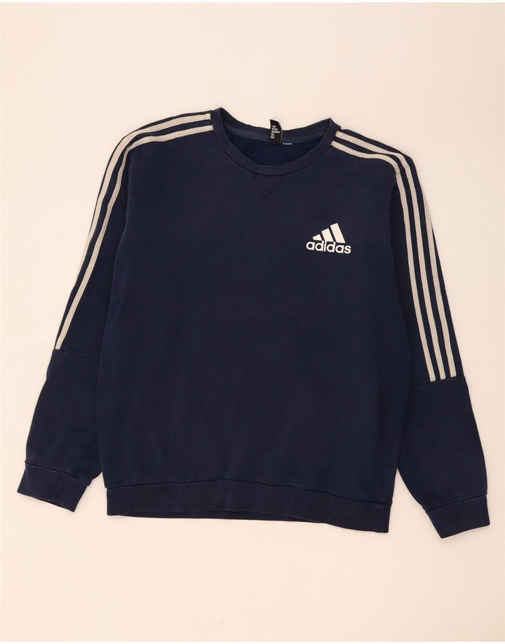 Adidas Hombre Sudadera Jumper Grande Azul Marino