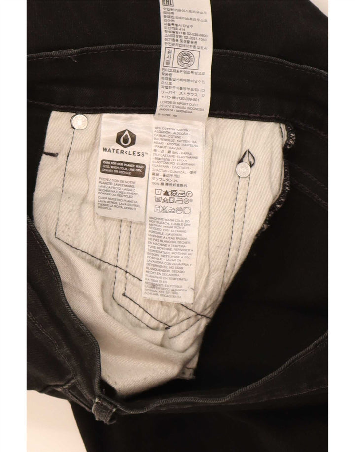 Vaqueros rectos Levi's para hombre W30 L32 Algodón negro
