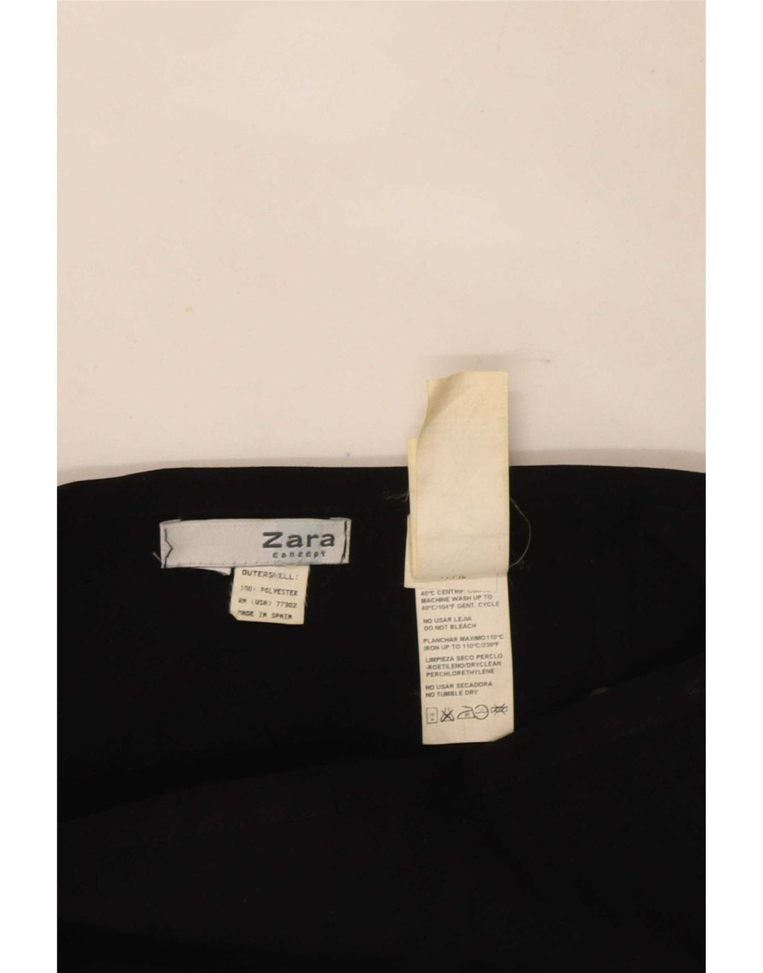 Zara Mujer Mini Falda Cruzada W24 XS Poliéster Negro