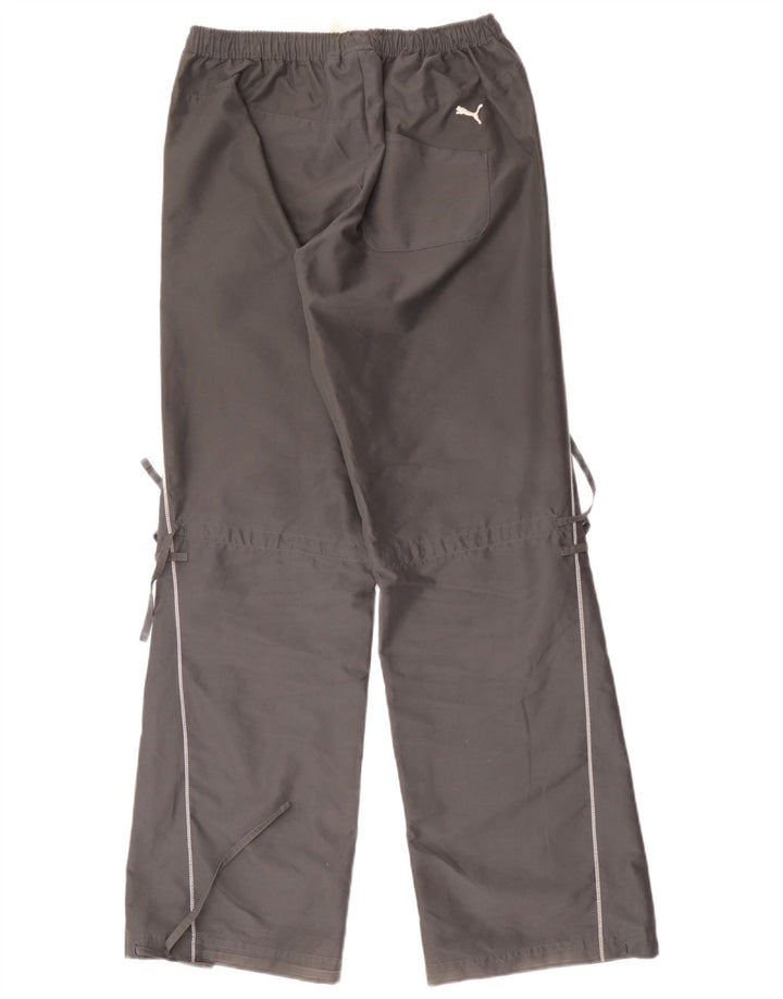 Puma Mujer Chándal Pantalones UK 10 Pequeño Gris Poliéster