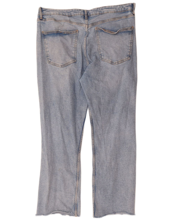 Zara Vaqueros Rectos Mujer EU 46 2XL W36 L26 Algodón Azul