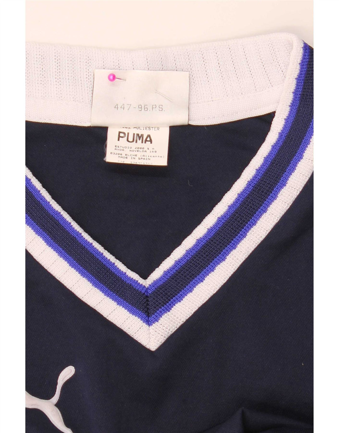 Puma Camiseta gráfica para hombre Top Small Azul marino Colorblock Poliéster