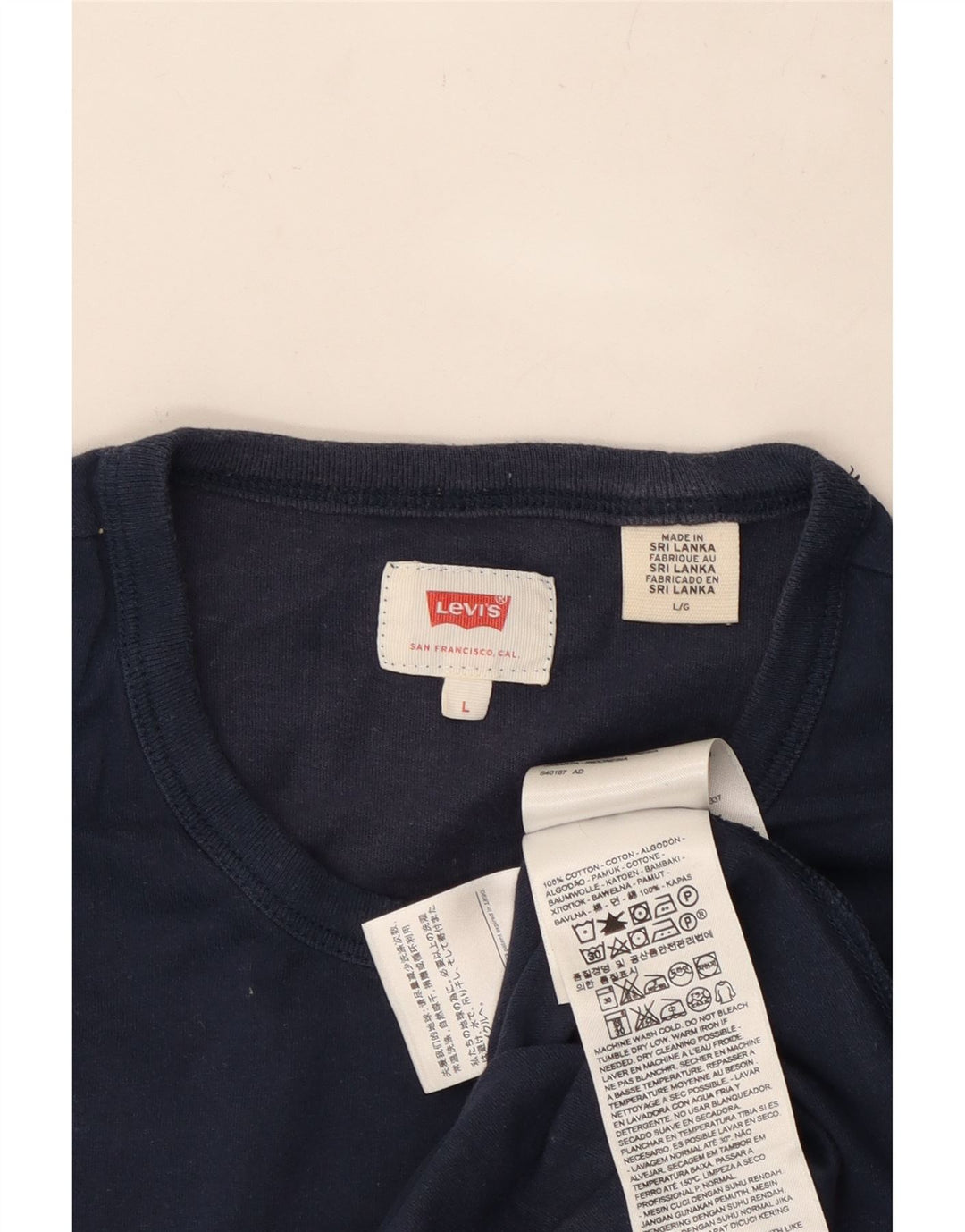 LEVI'S Camiseta para hombre Top grande azul marino