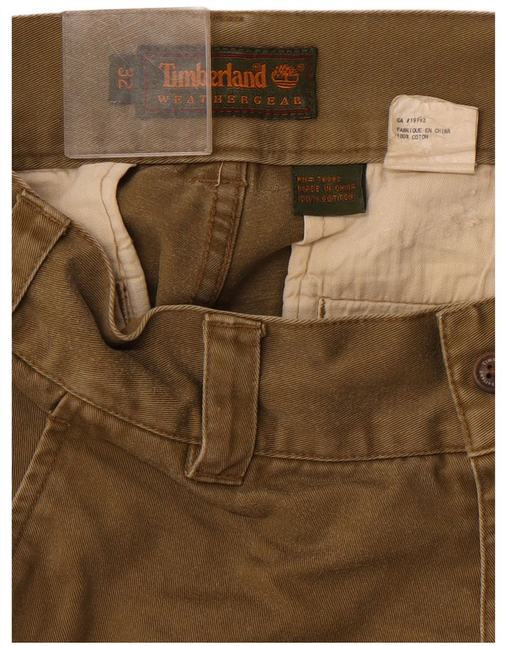 TIMBERLAND Pantalones cortos tipo cargo Weathergear para hombre W32 Algodón caqui medio