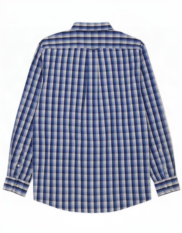 Camisa Gant Hombre Large Blue Check Cotton