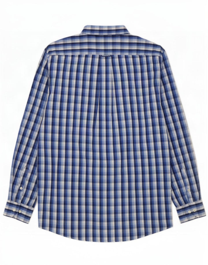 Camisa Gant Hombre Large Blue Check Cotton